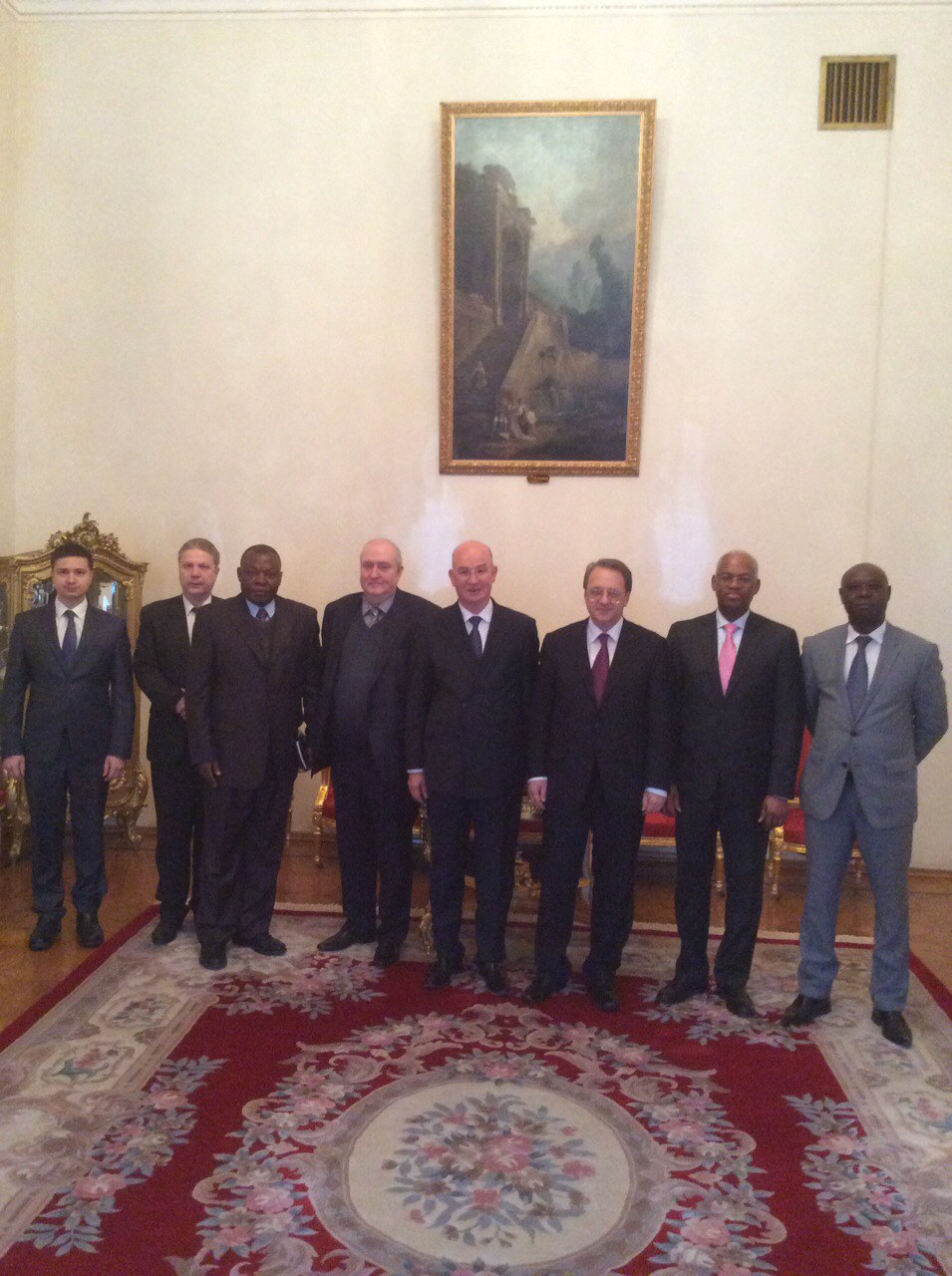Group Photo of the the Commissioner for Peace and Security of the African Union (AU), Smail Chergui and African Ambassadors to the Russian Federation