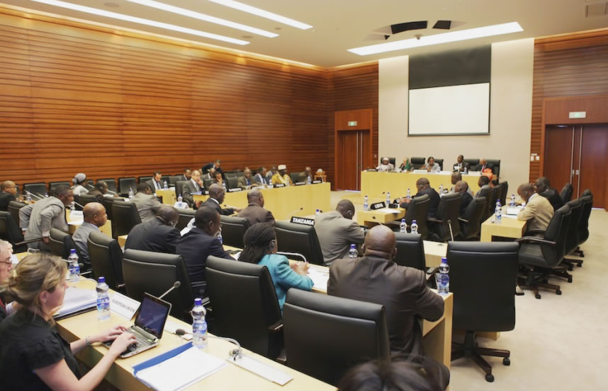 Participants attending  the PSC meeting on the situation in Guinea-Bissau