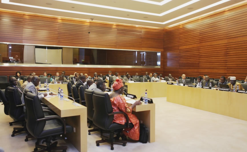 Participants  attending  the PSC meeting on the situation in Guinea-Bissau