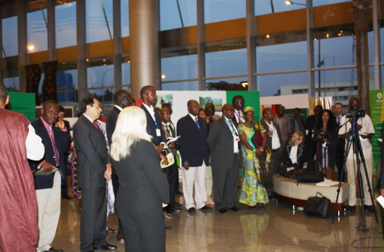 Staff of the AU, the Diplomatic Corps and representatives of the media in attendance during the Launch of the Photo Exhibition