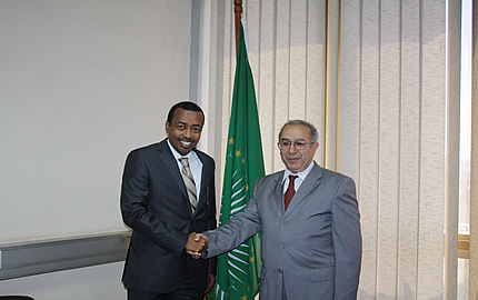  Ambassador Mohamed Idriss Farah and Ambassador Ramtane Lamamra, at the AU Headquarters
