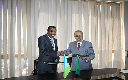   Ambassador Mohamed Idriss Farah and Ambassador Ramtane Lamamra, at the AU Headquarters