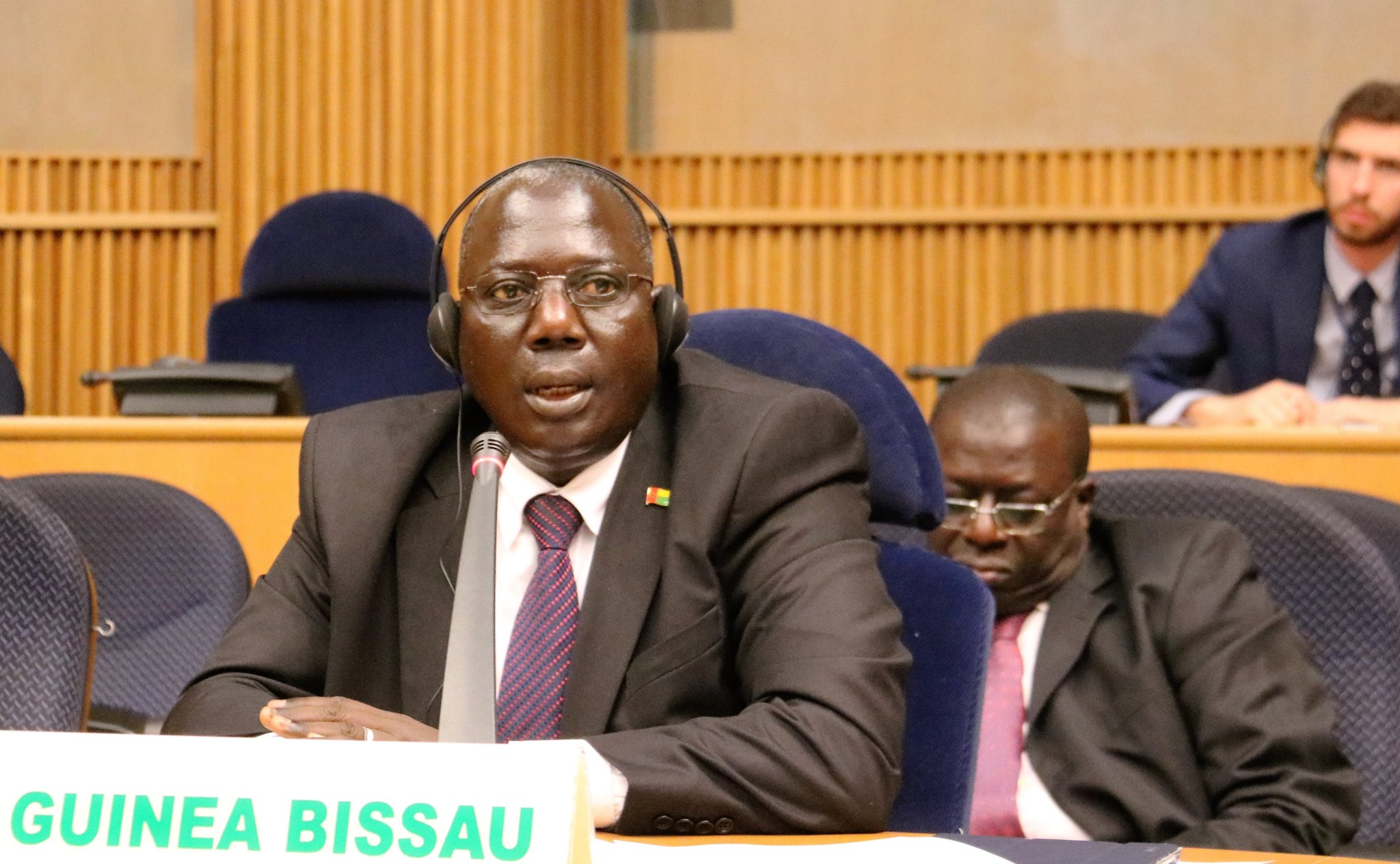 Guinea Bissau Secretary of State for International Cooperation briefs PSC on the situation in his country.